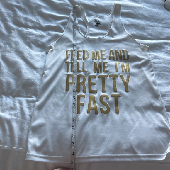 Feed Me and Tell Me I’m Pretty Fast running tank top Sarah Marie Design Studio - Picture 6 of 9